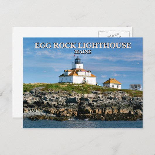 vuurtoren van Egg Rock, Briefkaart van Bar Harbour (Voorkant / Achterkant)