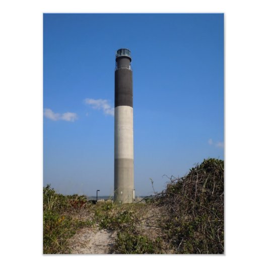 Vuurtoren van eikeneiland foto afdruk (Voorkant)