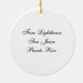 vuurtoren van Faro Keramisch Ornament (Achterkant)