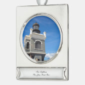 vuurtoren van Faro Verzilverd Banner Ornament (Links)