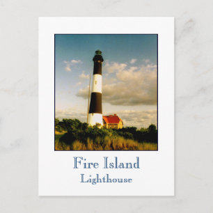 Vuurtoren van Fire Island bij Sunset Briefkaart