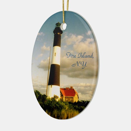 Vuurtoren van Fire Island bij Sunset Ornament (Links)