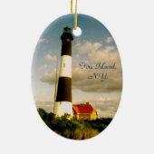 Vuurtoren van Fire Island bij Sunset Ornament (Achterkant)