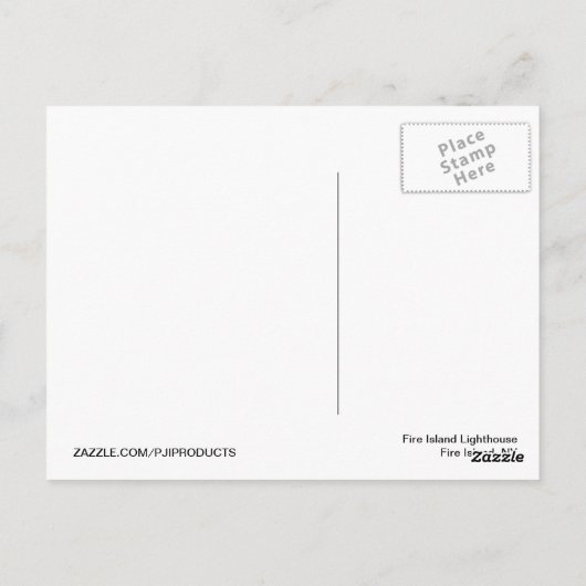 Vuurtoren van Fire Island - Briefkaart (Achterkant)