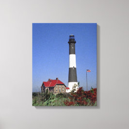 Vuurtoren van Fire Island Canvas Afdruk