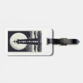 Vuurtoren van Fire Island New York Moon Bagagelabel (Achterkant horizontaal)