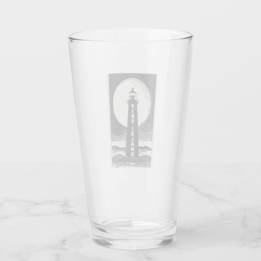 Vuurtoren van Fire Island New York Moon Glas (Achterkant)