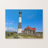 Vuurtoren van Fire Island, New York Puzzle Legpuzzel (Horizontaal)
