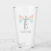 Vuurtoren van Fire Island Rainbow Glas (Achterkant)
