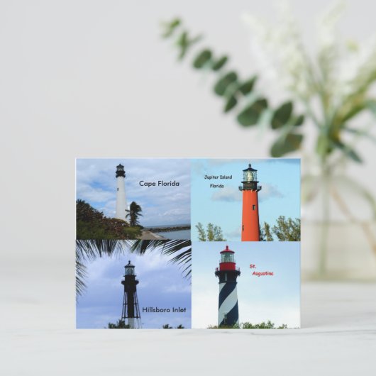 Vuurtoren van Florida Briefkaart (Staand voorkant)