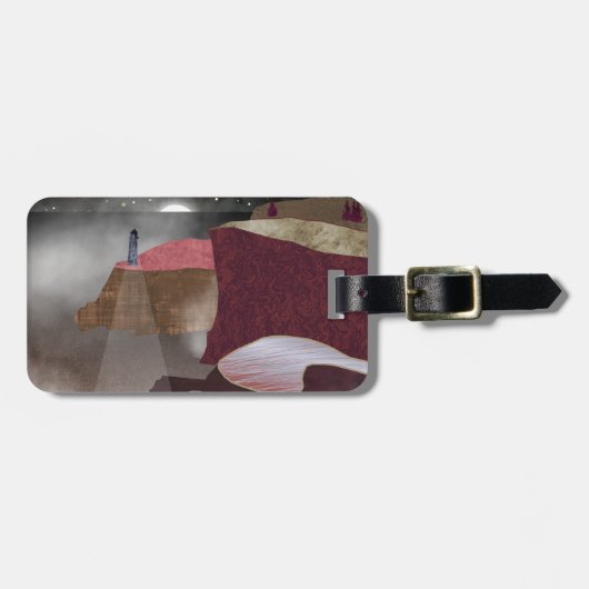 vuurtoren van Foggy Bagagelabel (Voorkant horizontaal)