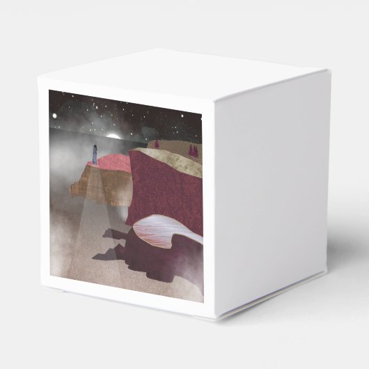 vuurtoren van Foggy Bedankdoosjes (Achterkant)