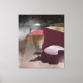 vuurtoren van Foggy Canvas Afdruk (Voorkant)