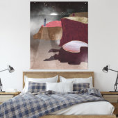 vuurtoren van Foggy Canvas Afdruk (Insitu (Slaapkamer))