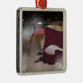 vuurtoren van Foggy Metalen Ornament (Rechts)