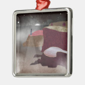 vuurtoren van Foggy Metalen Ornament (Links)