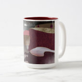 vuurtoren van Foggy Tweekleurige Koffiemok (Voorkant rechts)