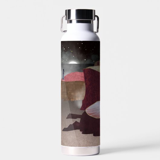 vuurtoren van Foggy Waterfles (Voorkant)