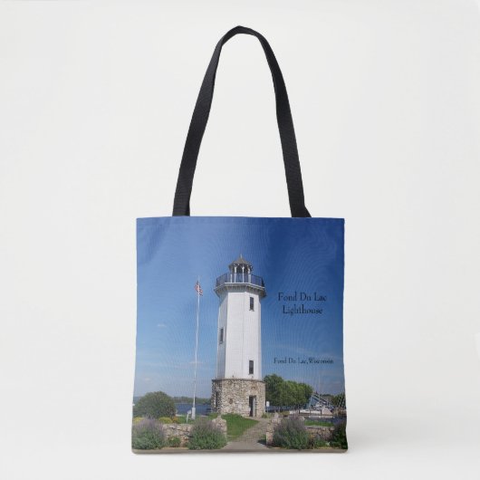 vuurtoren van Fond Du Lac over de hele canvas tas (Voorkant)