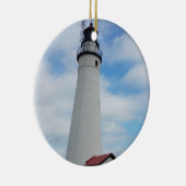 vuurtoren van Fort Gratiot in Michigan Keramisch Ornament (Rechts)
