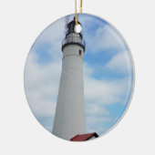 vuurtoren van Fort Gratiot in Michigan Keramisch Ornament (Links)