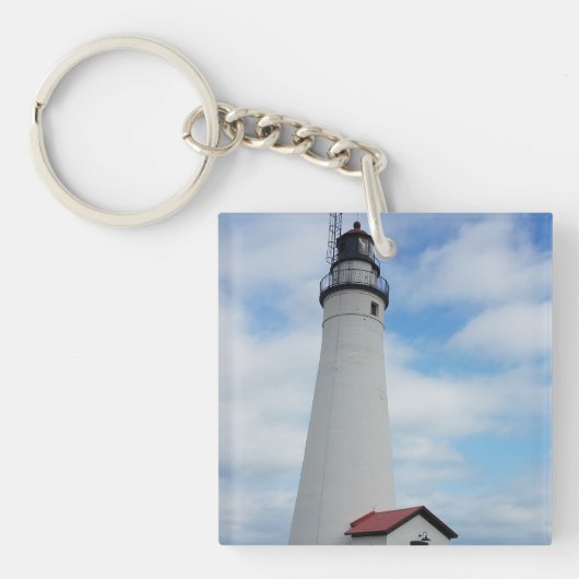 vuurtoren van Fort Gratiot in Michigan Sleutelhanger (voorkant)
