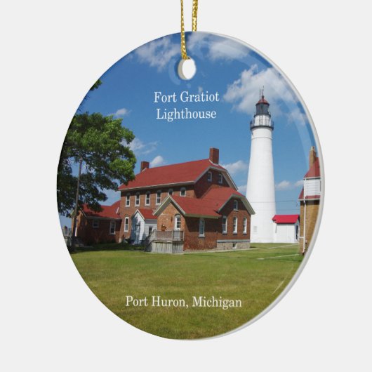 vuurtoren van Fort Gratiot Keramisch Ornament (Links)