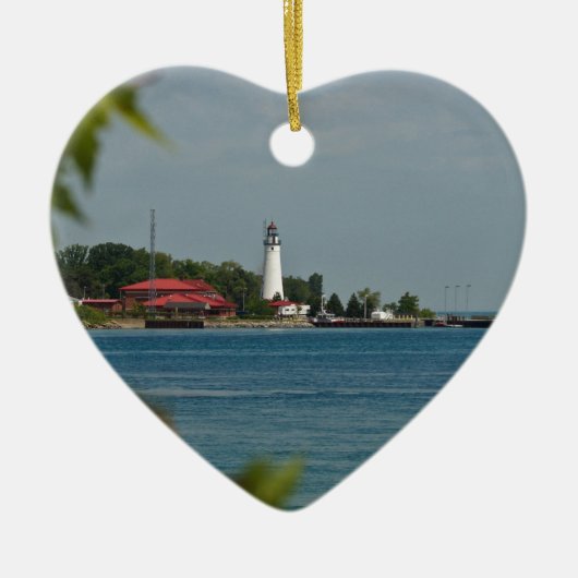 vuurtoren van Fort Gratiot Keramisch Ornament (Voorkant)