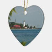 vuurtoren van Fort Gratiot Keramisch Ornament (Links)