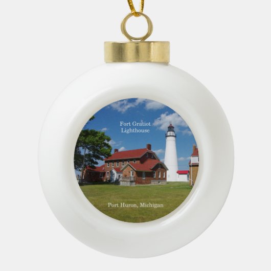 vuurtoren van Fort Gratiot Keramische Bal Ornament (Voorkant)