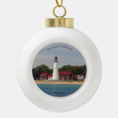 vuurtoren van Fort Gratiot Keramische Bal Ornament (Voorkant)