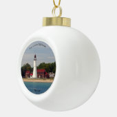 vuurtoren van Fort Gratiot Keramische Bal Ornament (Rechts)