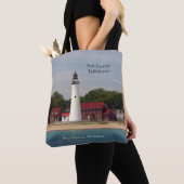 vuurtoren van Fort Gratiot over de hele canvas tas (Dichtbij)