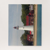 Vuurtoren van Fort Gratiot uit water Legpuzzel (Verticaal)