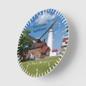 vuurtoren van Fort Gratiot vanaf landklok Ronde Klok (Hoek)