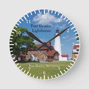vuurtoren van Fort Gratiot vanaf landklok Ronde Klok