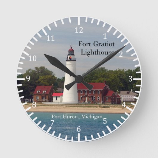 vuurtoren van Fort Gratiot vanaf waterklok Ronde Klok (Voorkant)