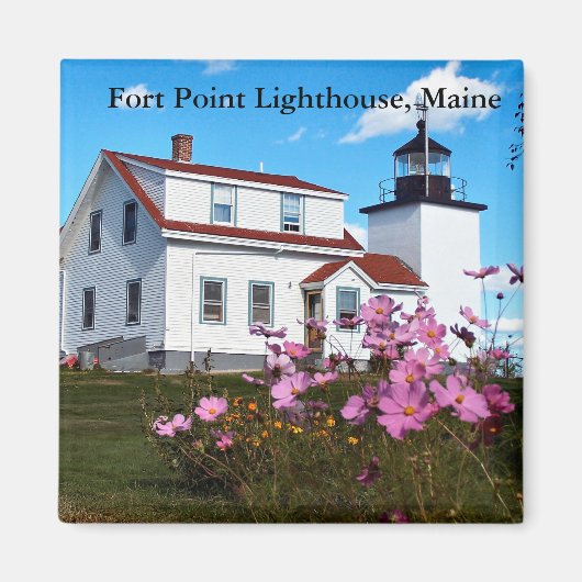 vuurtoren van fort, Maine Magnet (Voorkant)