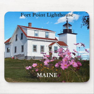 vuurtoren van fort, Maine Mousepad Muismat