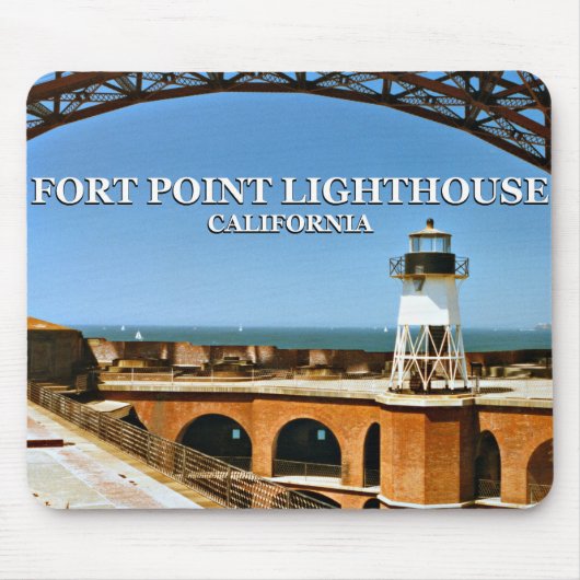 vuurtoren van Fort Point, Californië Mousepad Muismat (Voorkant)