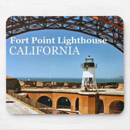vuurtoren van Fort Point, Californië Mousepad Muismat (Voorkant)