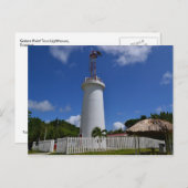 vuurtoren van Galera Point Toco, Trinidad Briefkaart (Voorkant / Achterkant)