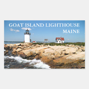 Vuurtoren van geiteneiland, Maine-Stickers Rechthoekige Sticker