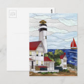 vuurtoren van Glas in lood Briefkaart (Voorkant / Achterkant)