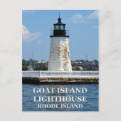 Vuurtoren van Goat Island, Briefkaart van Rhode Is (Voorkant)