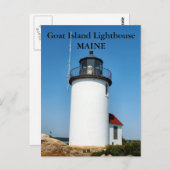 Vuurtoren van Goat Island, Maine Briefkaart (Voorkant / Achterkant)