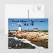 Vuurtoren van Goat Island, Maine Briefkaart (Voorkant / Achterkant)