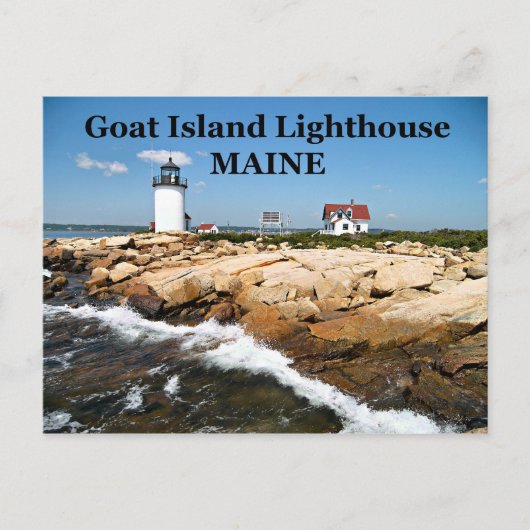 Vuurtoren van Goat Island, Maine Briefkaart (Voorkant)