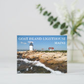 Vuurtoren van Goat Island, Maine Briefkaart (Staand voorkant)