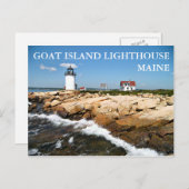 Vuurtoren van Goat Island, Maine Briefkaart (Voorkant / Achterkant)